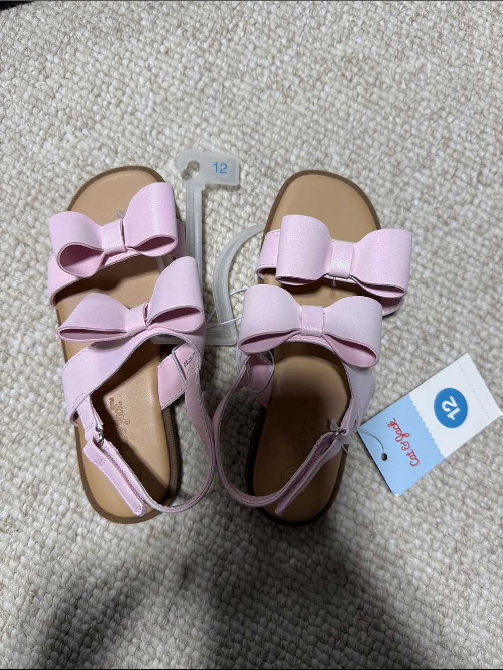 Cat & Jack Light Pink Double-Bow Girls' Sandals